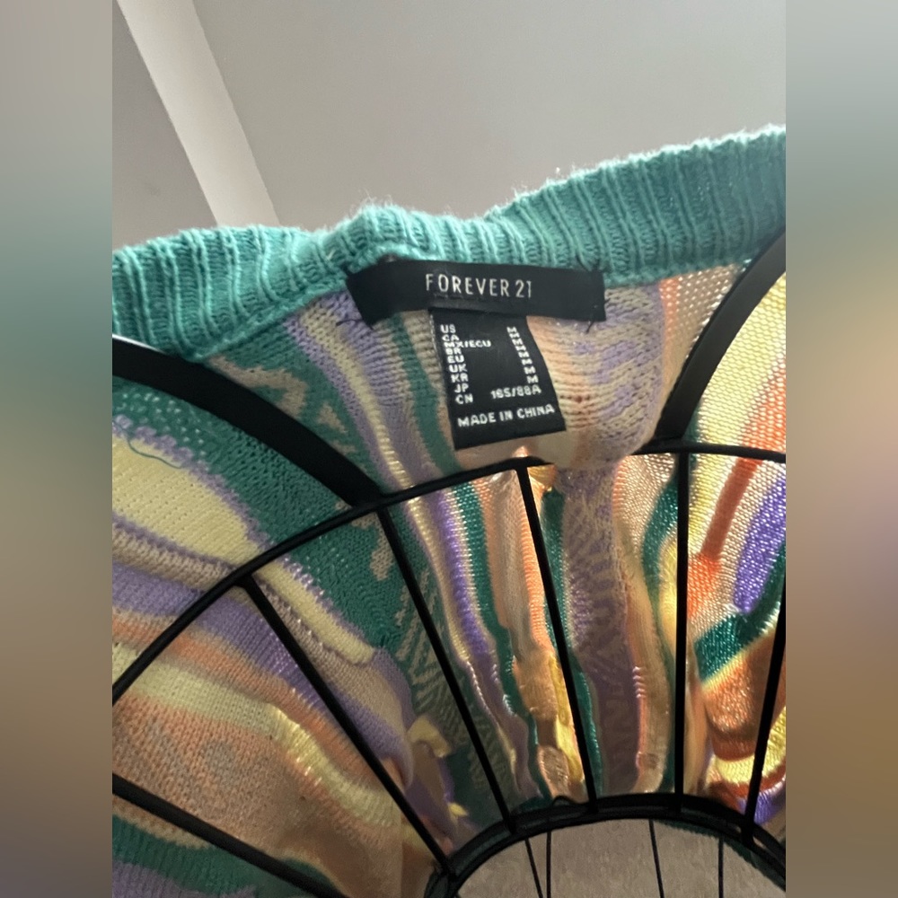Pastel rainbow loose knit sweater
